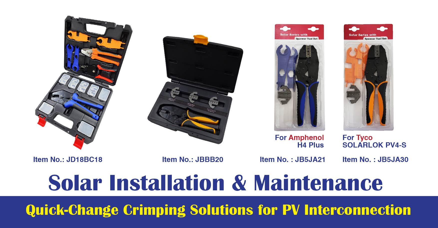 Solar-Specific Crimping & Spanner Tool Kits｜Your Best Choice for On-Site Installation & Fast Operation